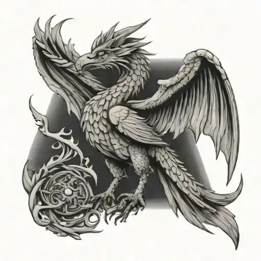 Liver Bird Dragon Wrapped