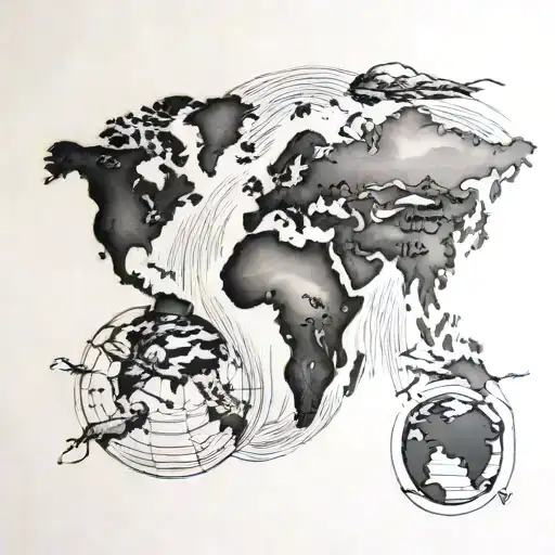 Earth Continents No Borders Freedom