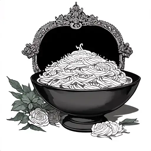 Pho Bowl With Crown Laying On Top