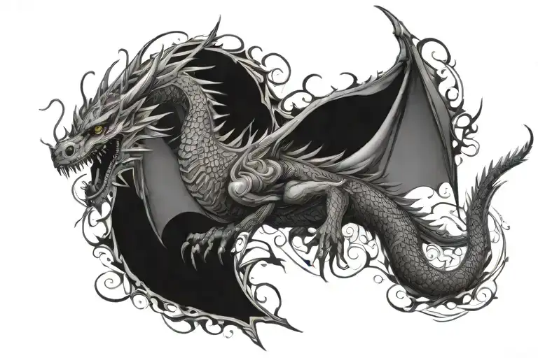 Space And Dragon Full Back