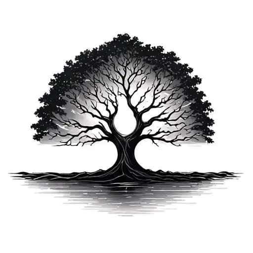 Tree Of Life Sunset Background