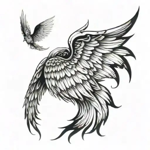 Angel Wings In Space Full Back