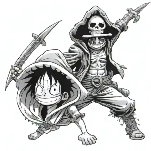 Reaper And Luffy One Piece