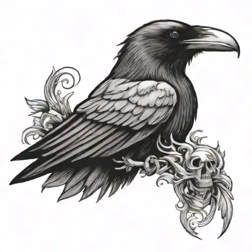 Raven Skull With Rafiohead Logo
