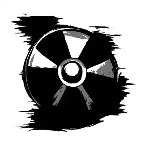 Radioactive Sing In Diamond Shape Emmiting Energy