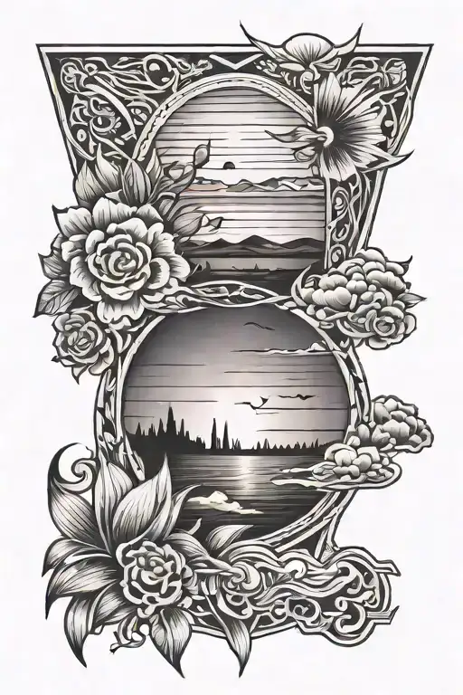 Sunset In The Background