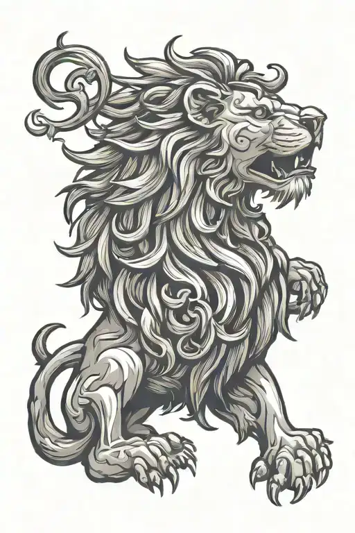 Lion And Audi Brand Logo