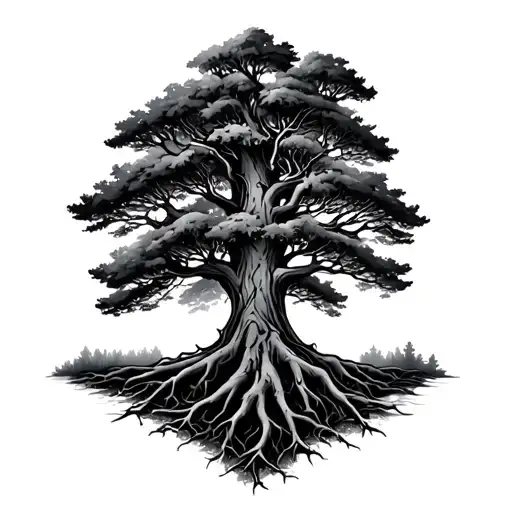 Big Forest Whit A Trasure In Its Roots