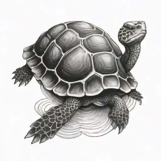 Turtle With Weights On Its Shell