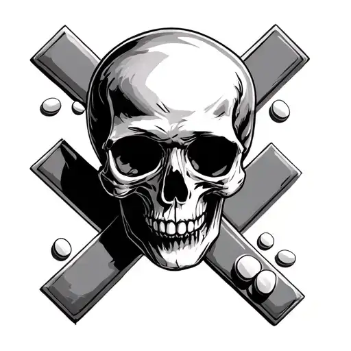 Skull A Cross Pills Symbolizing Loss Of Loved Ones To Addiction