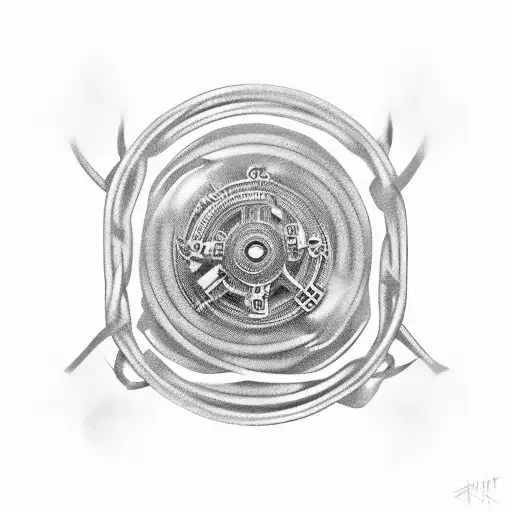 A Movie Reel Intertwined With Asian Cultural Symbols