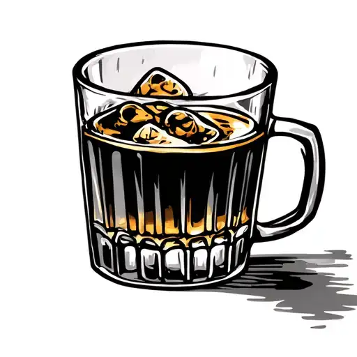 Cartoon Whiskey Glass