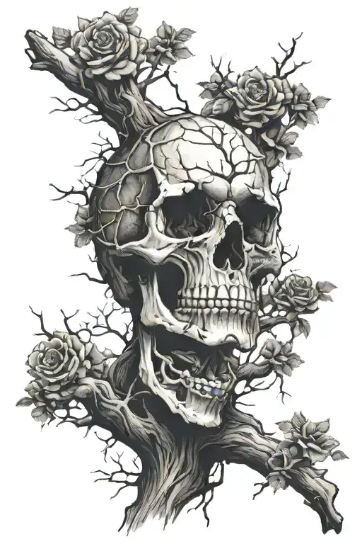 Dead Tree With The Branches Building A Skull