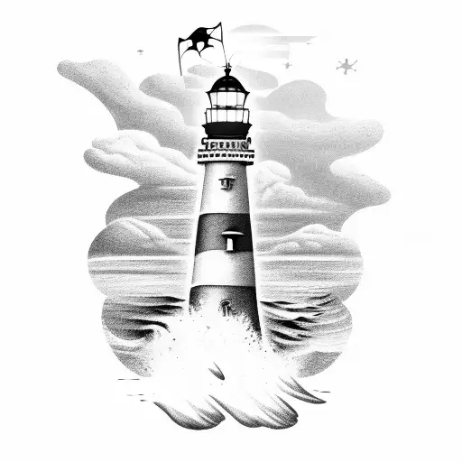 Pirate Ship With Lighthouse