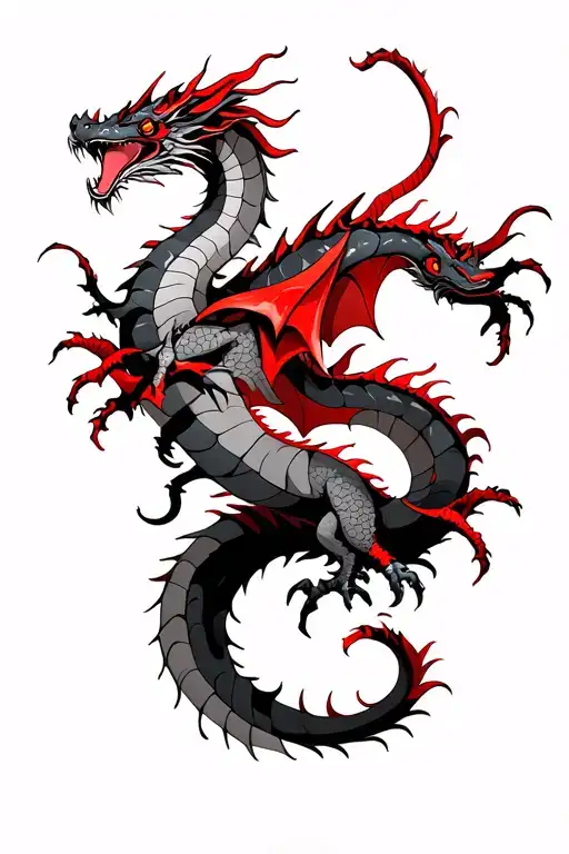 Dragon Wrapped With Red Details
