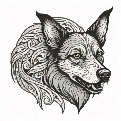 Scilian Trinacria Dog Waves