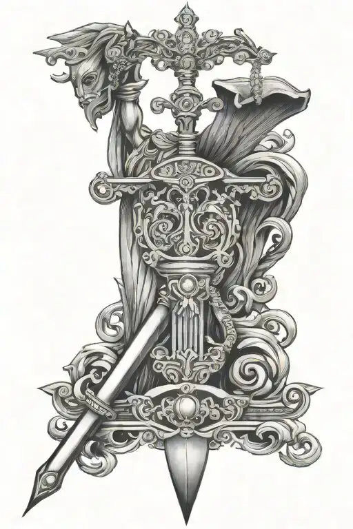 Sword And Scales Of Justice