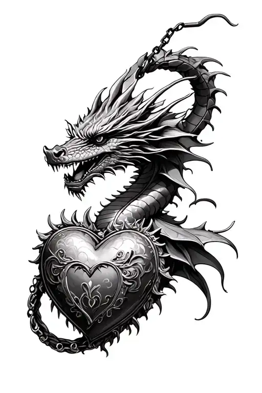 Dragon Heart Shaped Locket