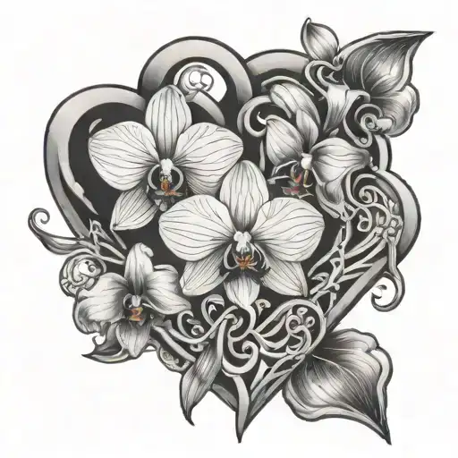 Orchid Heart And Shamrock Intertwined