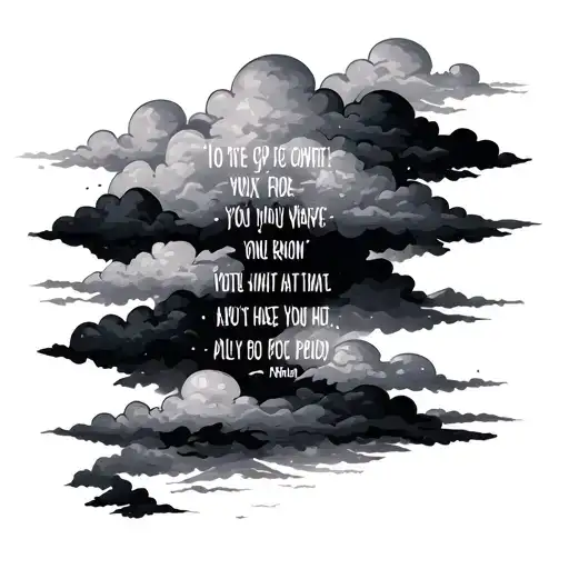 Forearm Tattoo With Quote Clouds