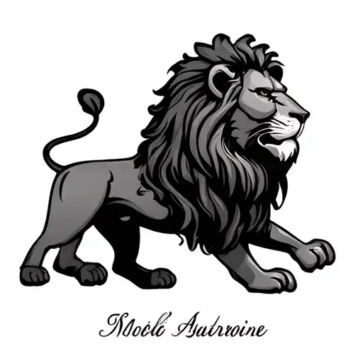 Lion With Name Written