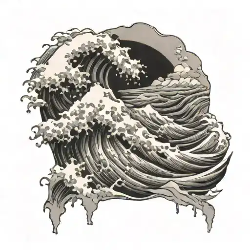 Realism Crashing Tsunami Wave