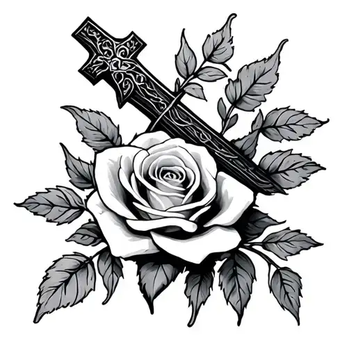 Cross And Rose
