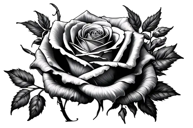 Cross And Rose Wrapped