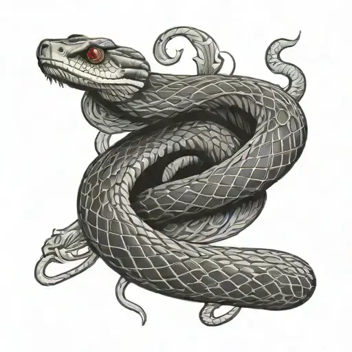 Snake Wrapping Around Wrist