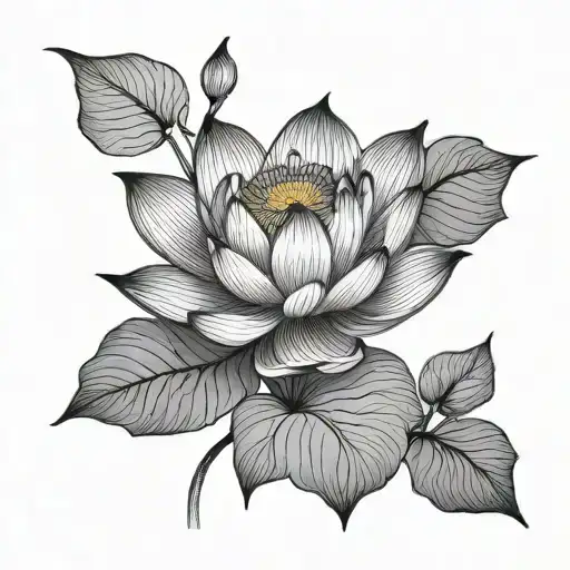 Lotus Flower Large Black Leaves
