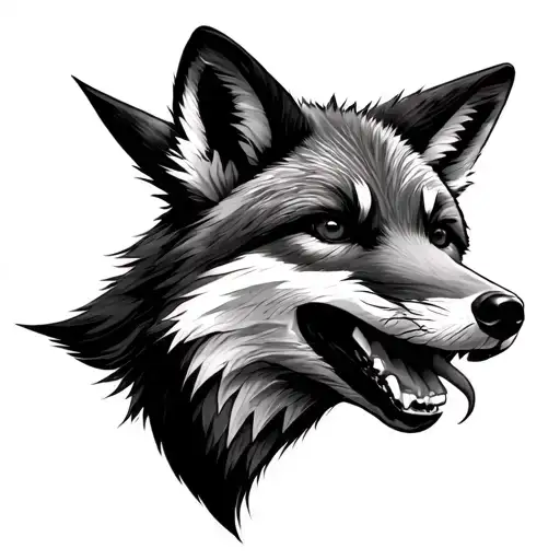 Foxes Grin In The Style Of Realism