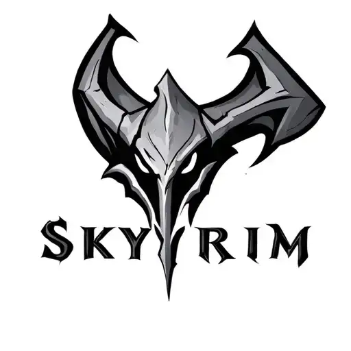 Trebble Cleft With Skyrim Logo