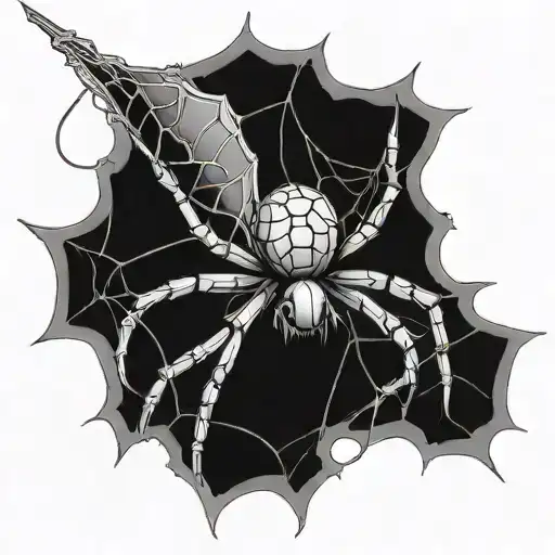 A Spider Hanging From A Web