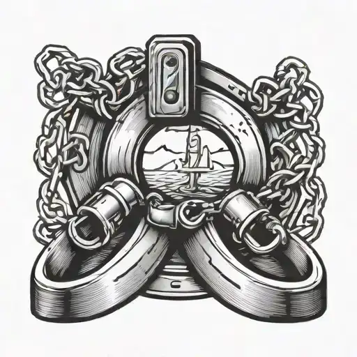 Number 17 With Behind Police Handcuffs