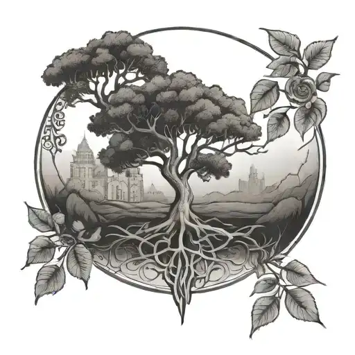 Tree Of Life Oroboro Latin Text
