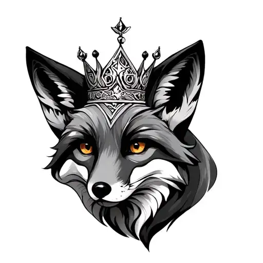 Half Fox Looking And Crowns Underneath Her