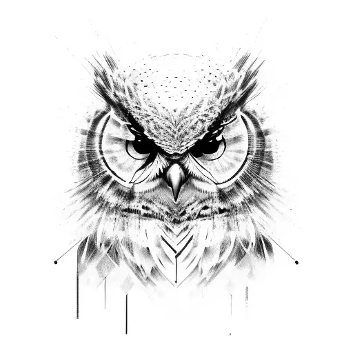 Abstract Angry Owl