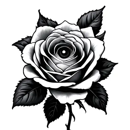 Eye Inside A Rose