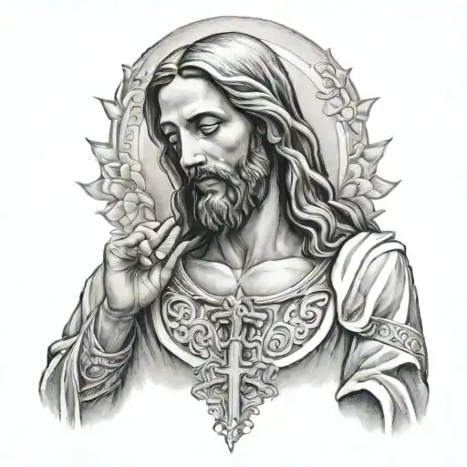 Jesus Praying Sleeve