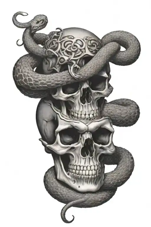 Skull And Snake Wrapped