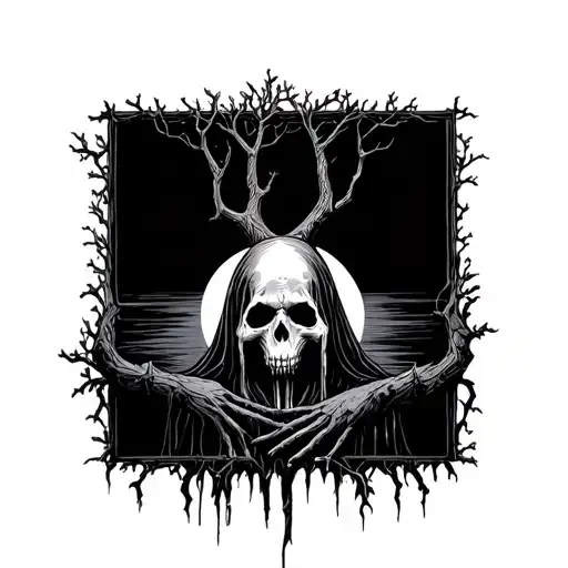 Weeping Tree And The Reaper