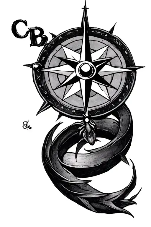 Spider Black Widow Compass Rose