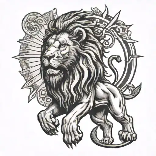 Lion And Sun