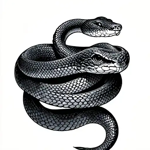 Snake Wrapped Around Scales