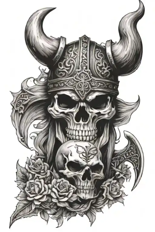 Vikings Skull Sleave