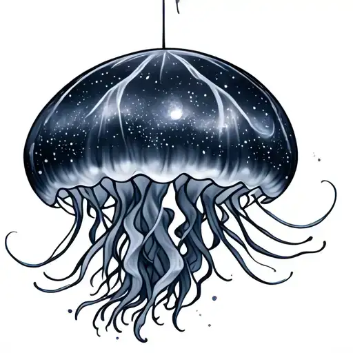 Jellyfish With A Galaxy