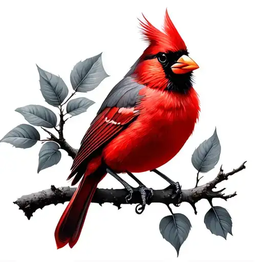 Cardinal On A Branch