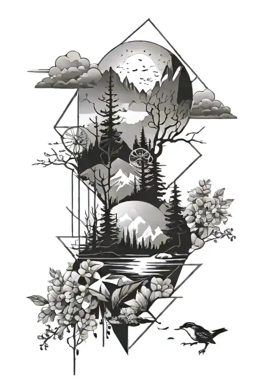 Geometric Nature Scene