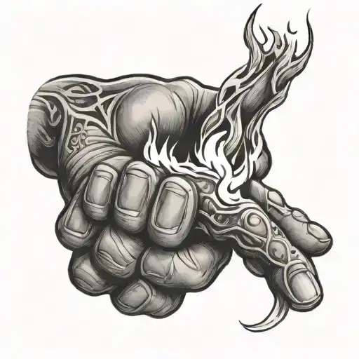 Hand Playing With Fire