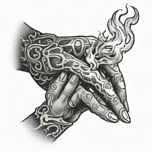 Hand Playing With Fire On Top